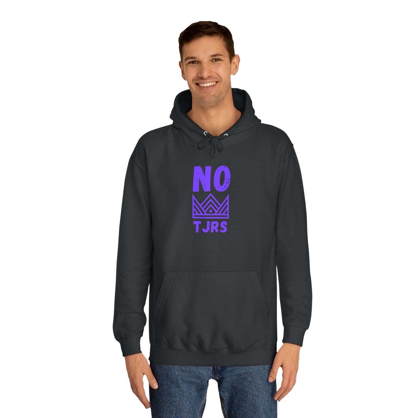 No Kings Purple Crown Unisex College Hoodie