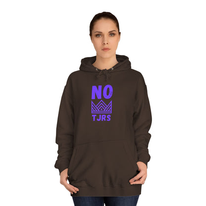 No Kings Purple Crown Unisex College Hoodie