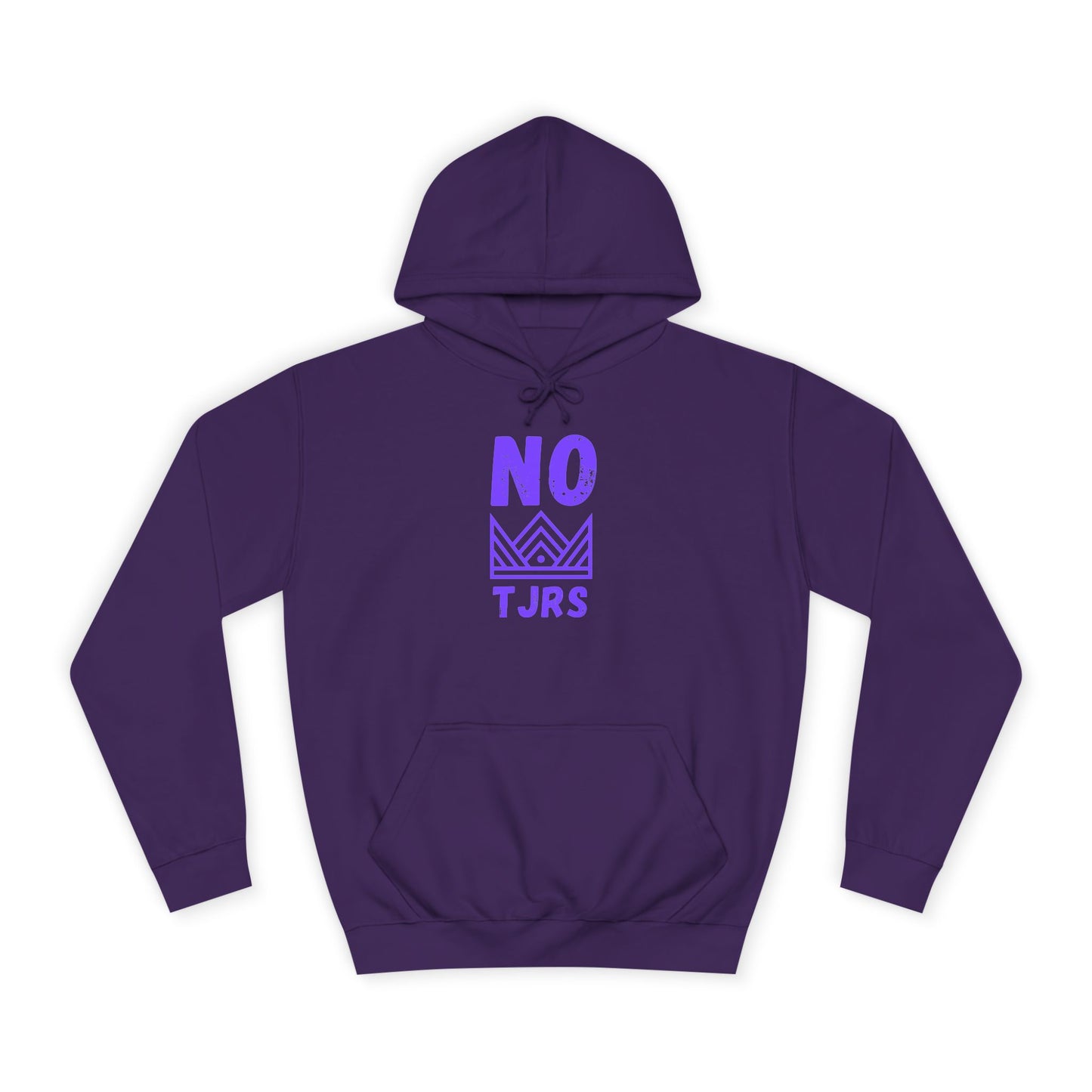 No Kings Purple Crown Unisex College Hoodie