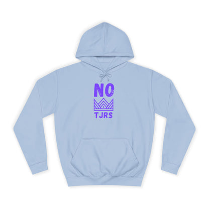 No Kings Purple Crown Unisex College Hoodie