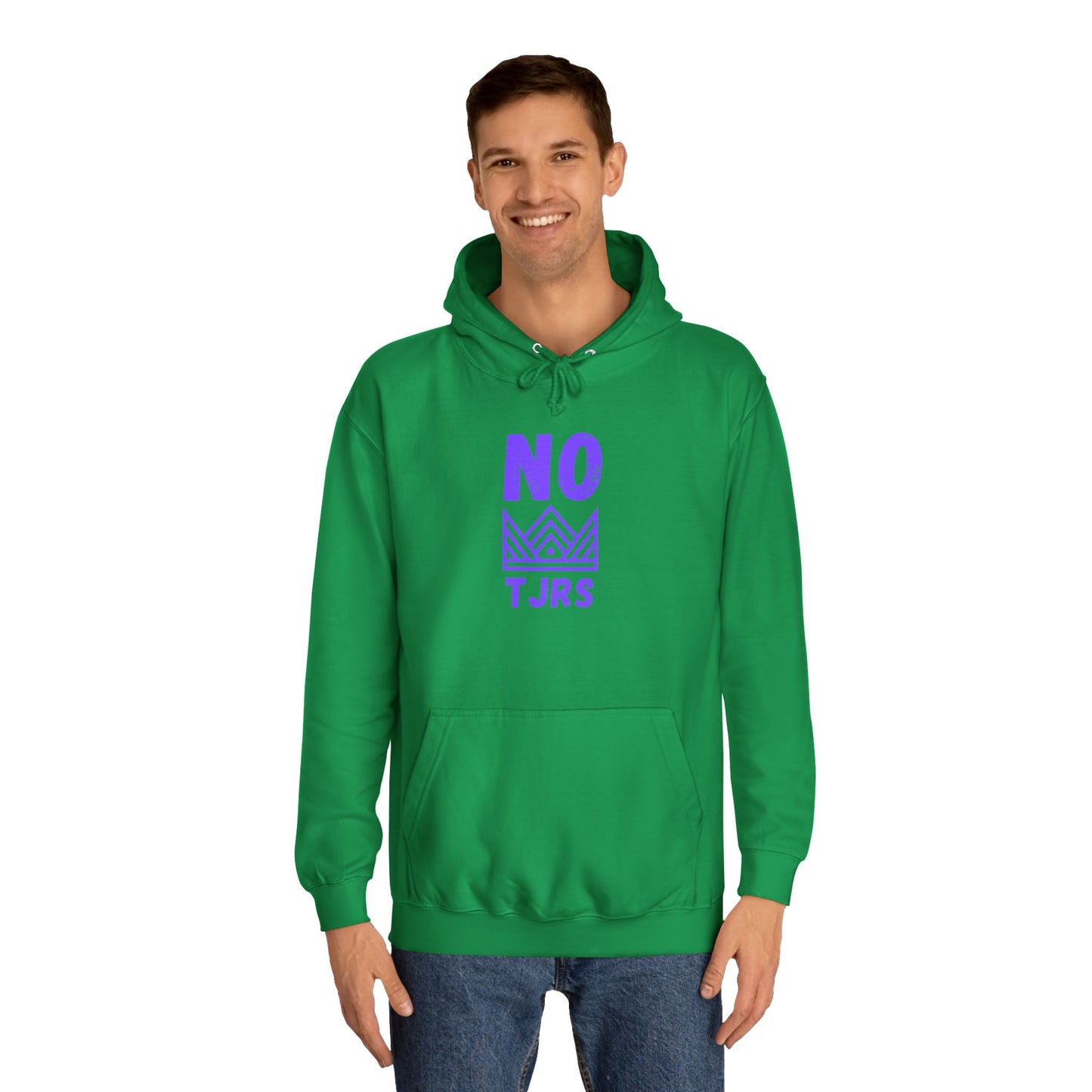 No Kings Purple Crown Unisex College Hoodie