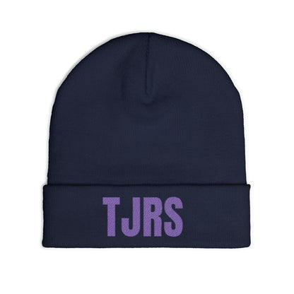 TJRS Embroidered Knit Beanie — Custom Glitter Initials (TJRS)
