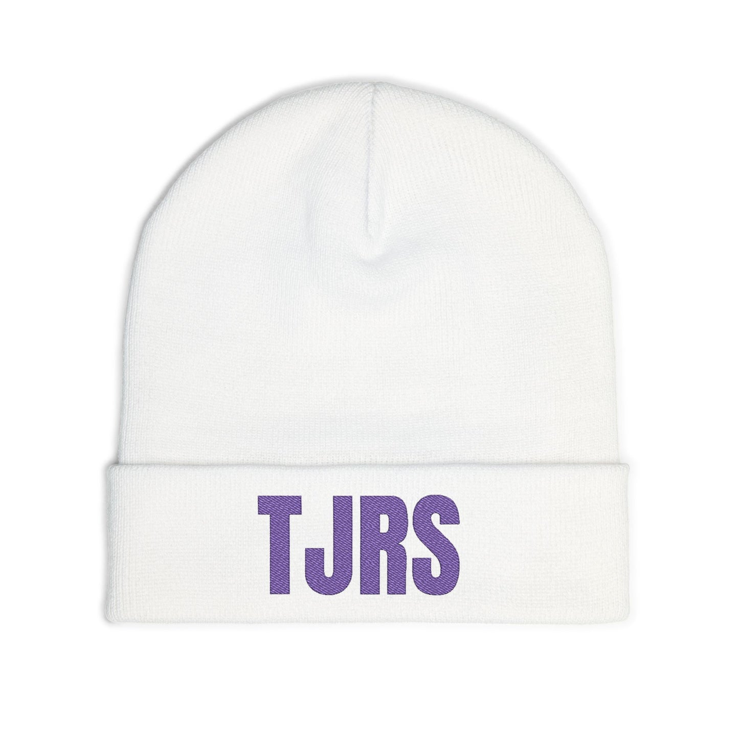 TJRS Embroidered Knit Beanie — Custom Glitter Initials (TJRS)
