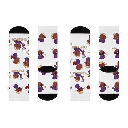 Whimsical Joy Reid Cartoon Crew Socks