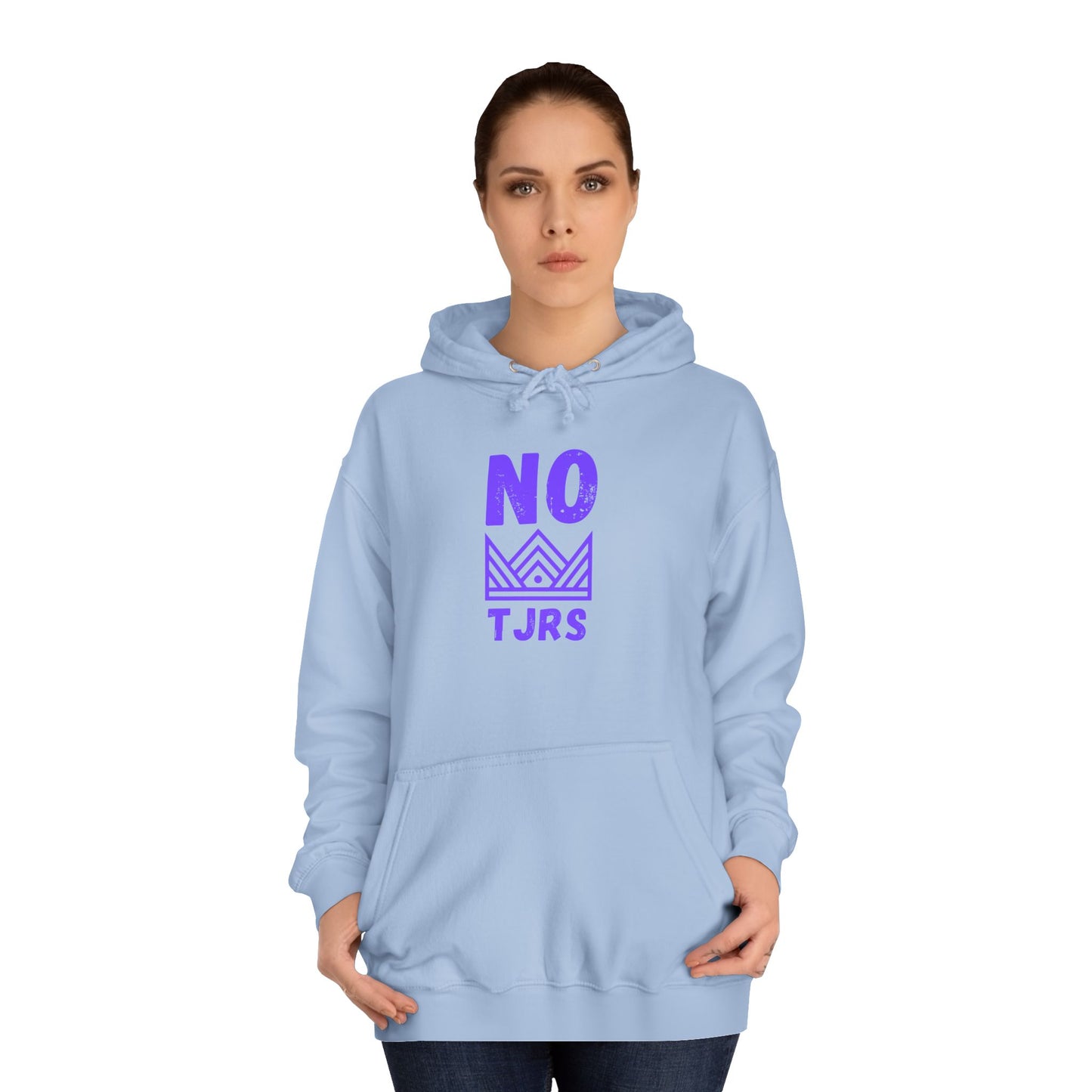 No Kings Purple Crown Unisex College Hoodie
