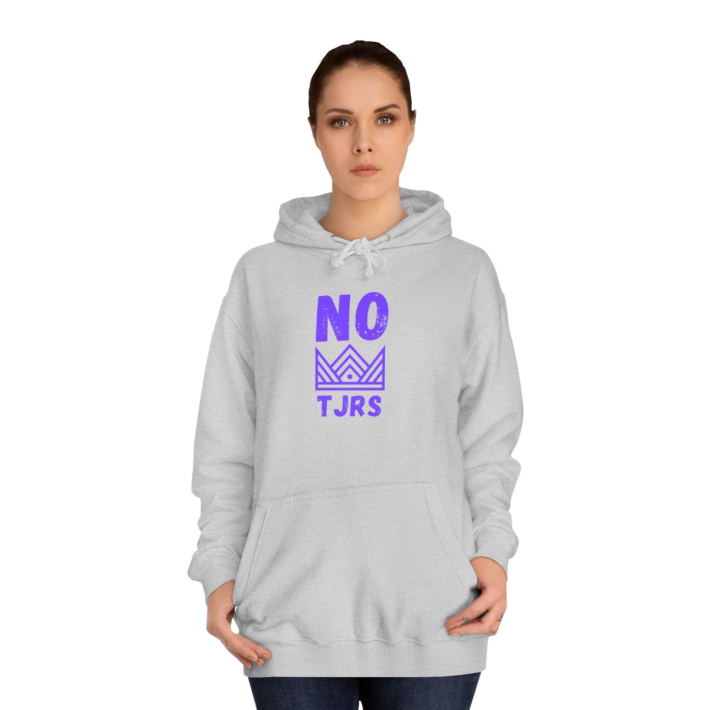 No Kings Purple Crown Unisex College Hoodie