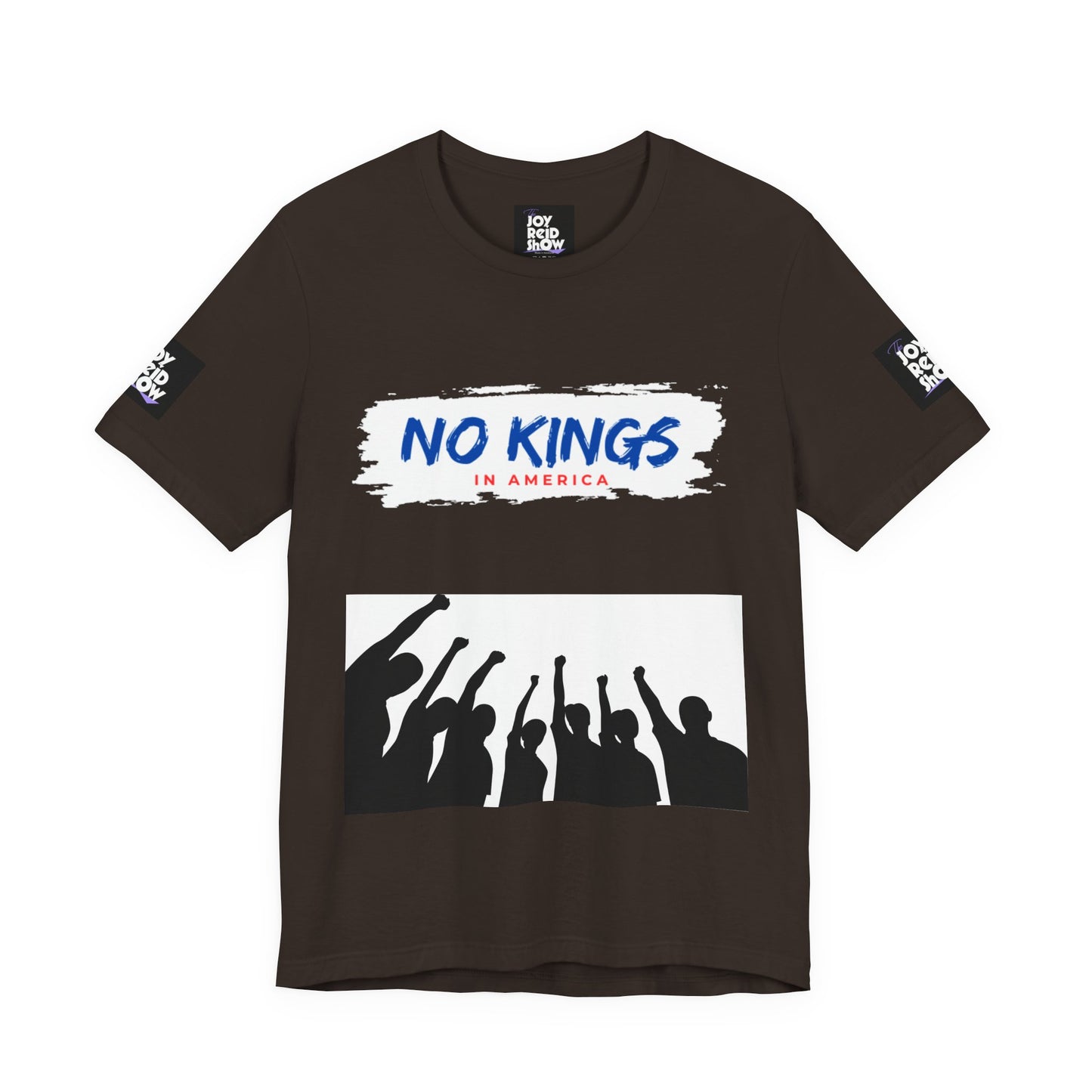 No Kings Tee. Social justice graphic tee in multiple colors.