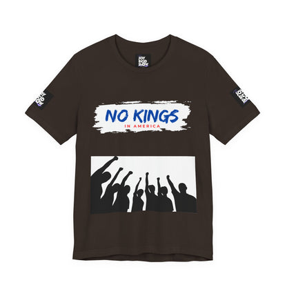 No Kings Tee. Social justice graphic tee in multiple colors.