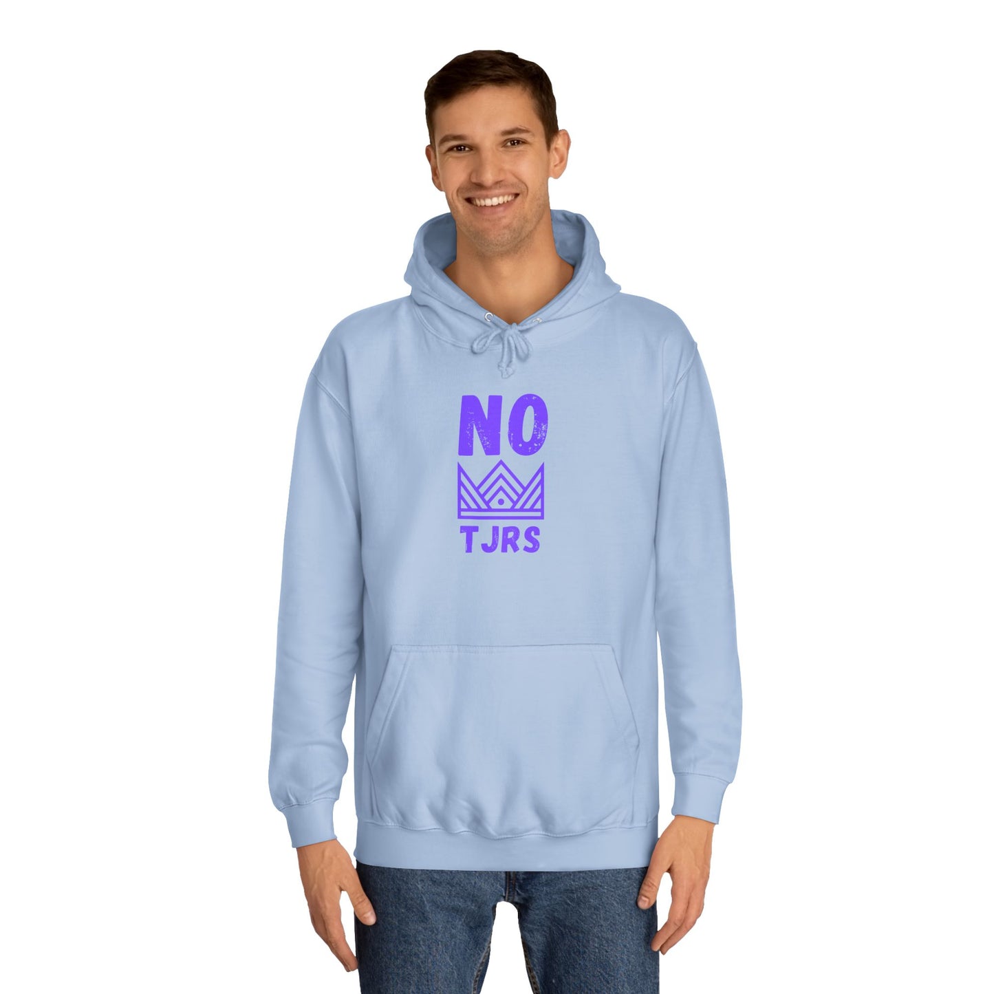 No Kings Purple Crown Unisex College Hoodie