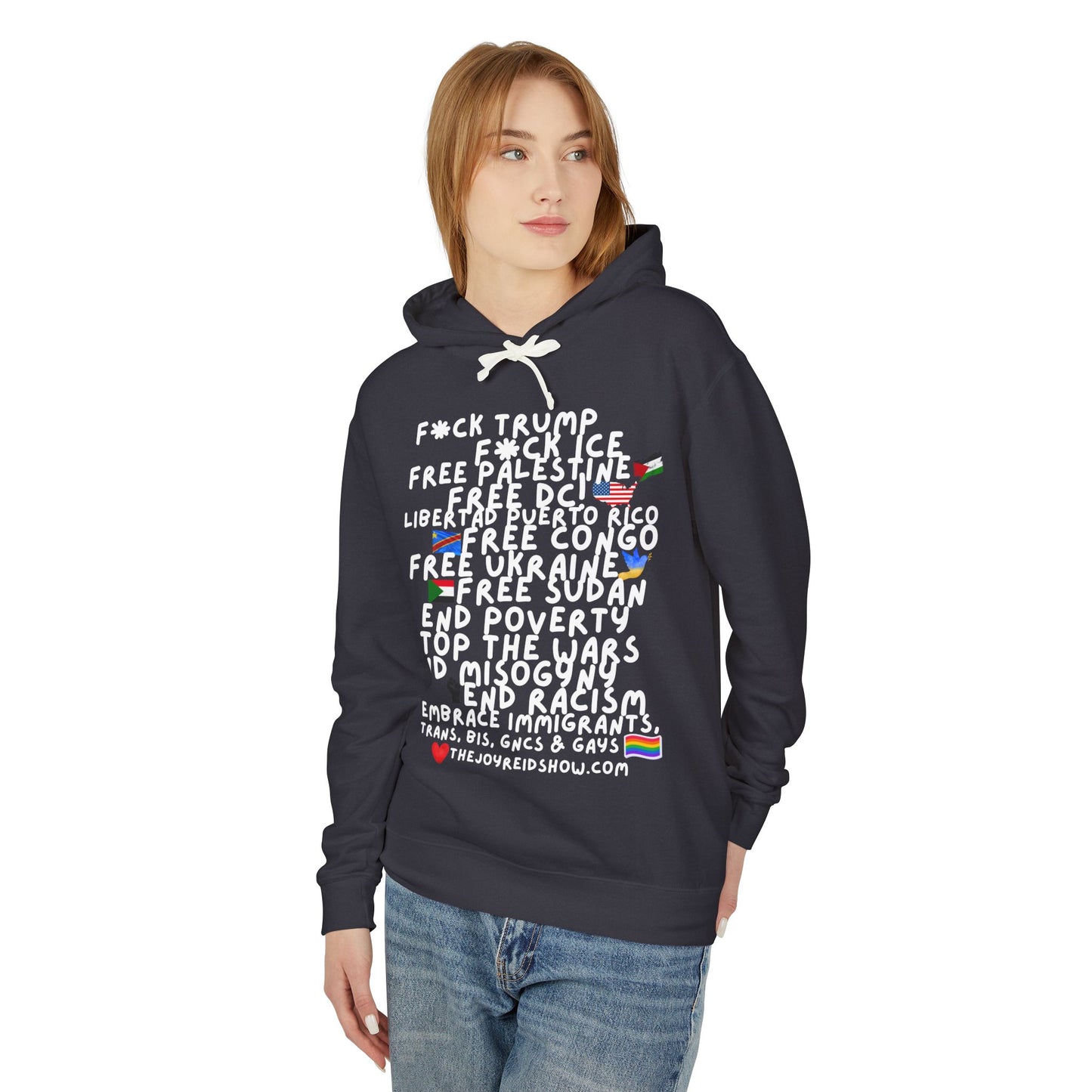 TJRS F**k ICE & Tr**p  — Protest Slogan Hoodie