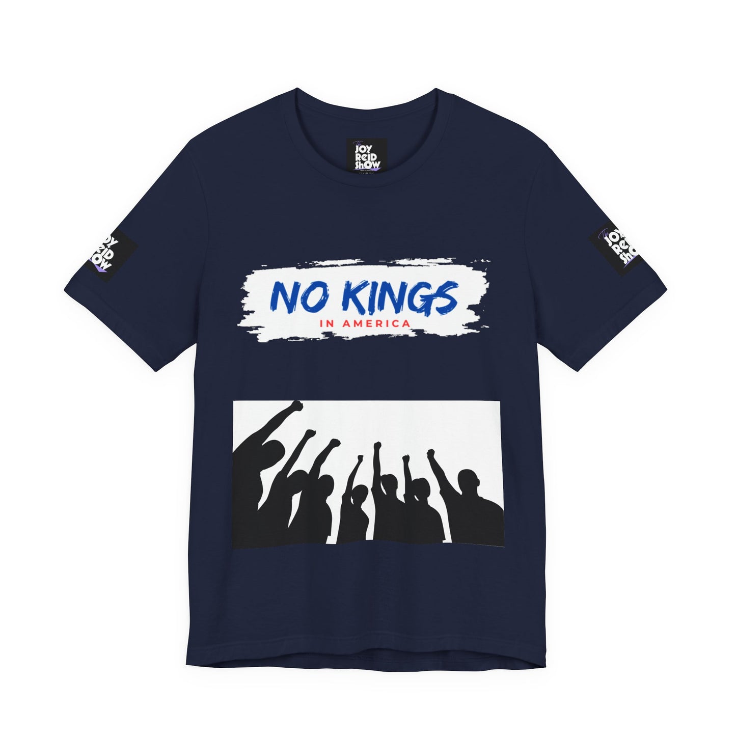 No Kings Tee. Social justice graphic tee in multiple colors.