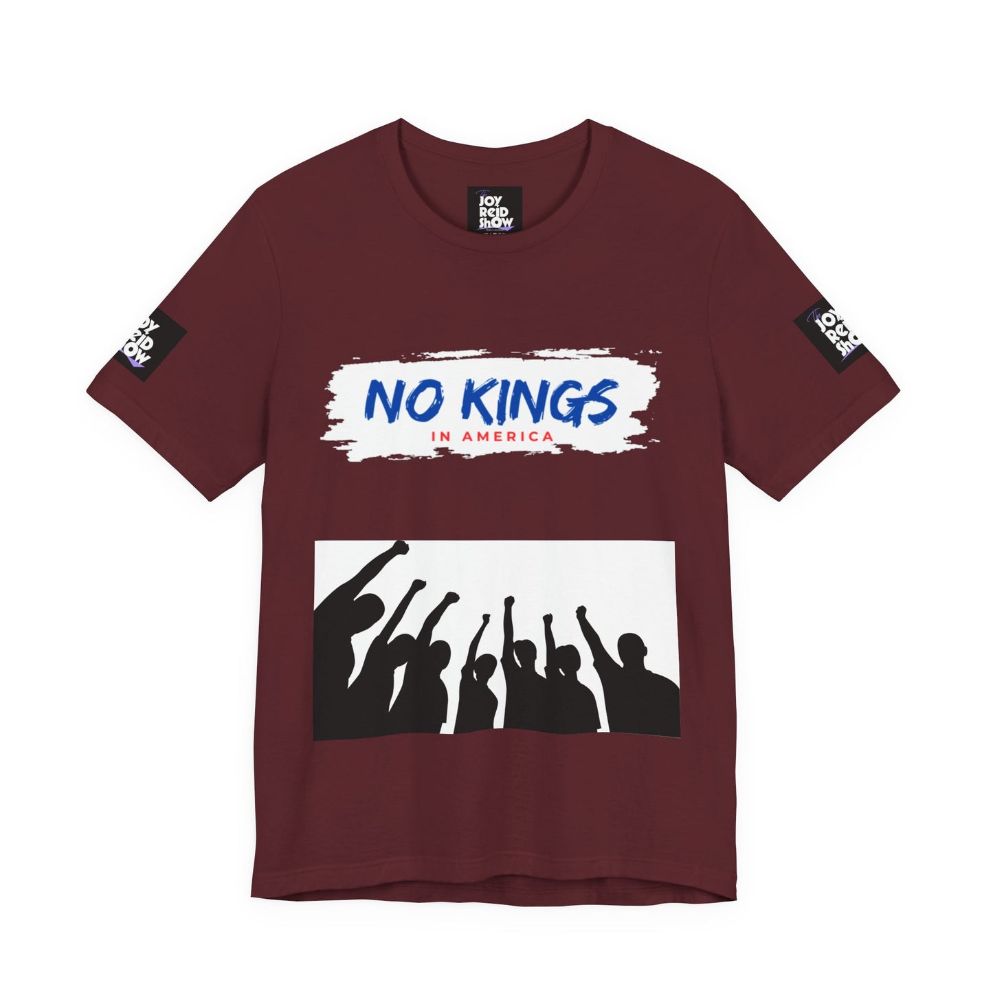 No Kings Tee. Social justice graphic tee in multiple colors.