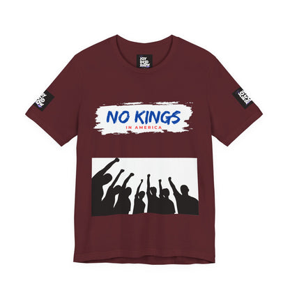 No Kings Tee. Social justice graphic tee in multiple colors.