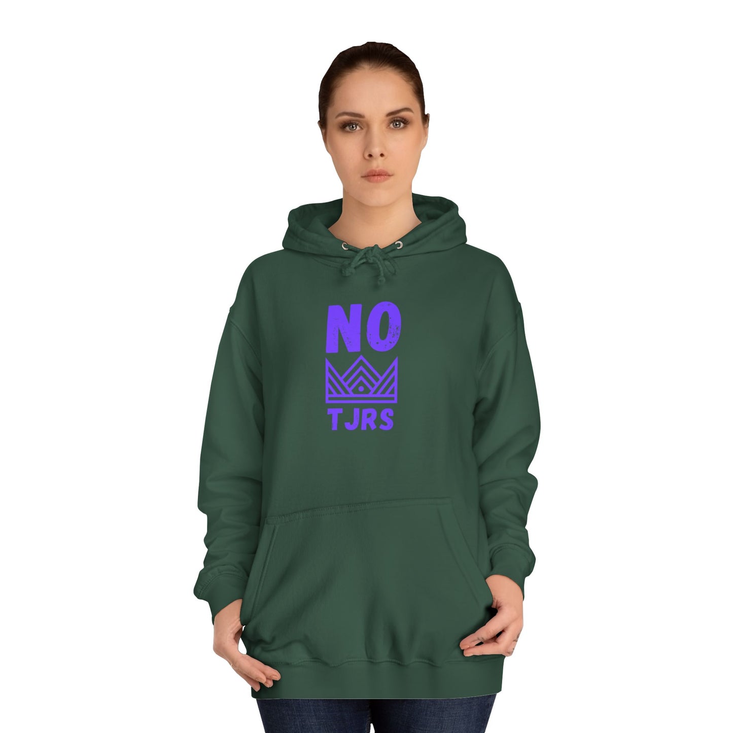 No Kings Purple Crown Unisex College Hoodie
