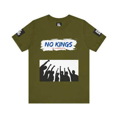 No Kings Tee. Social justice graphic tee in multiple colors.
