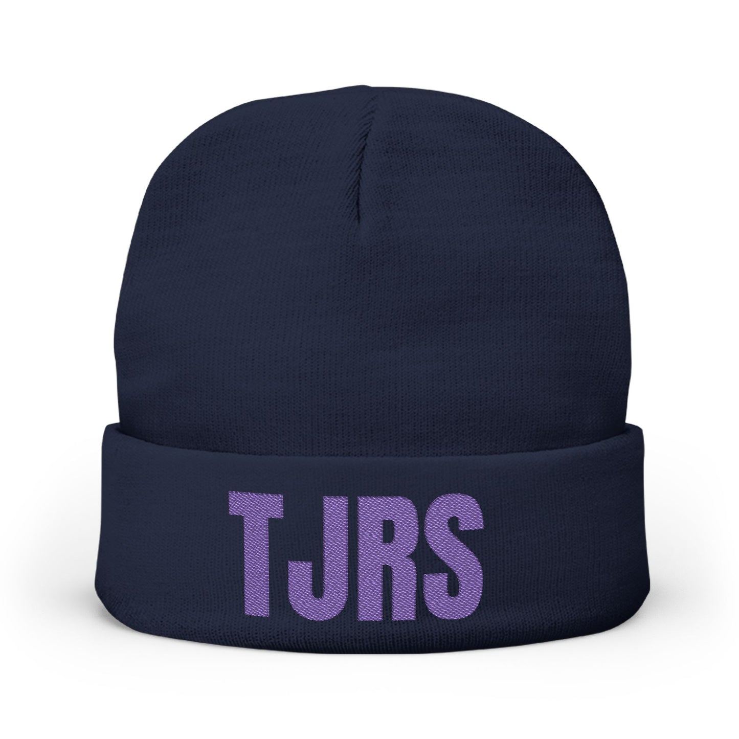 TJRS Embroidered Knit Beanie — Custom Glitter Initials (TJRS)