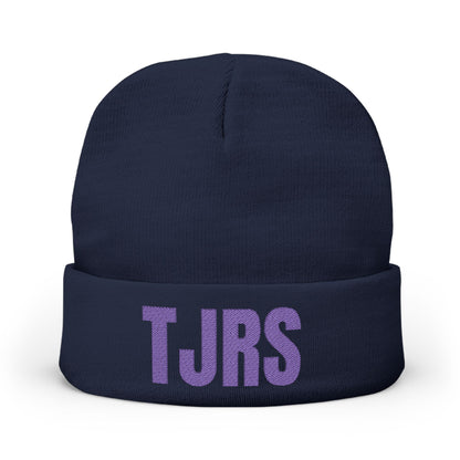 TJRS Embroidered Knit Beanie — Custom Glitter Initials (TJRS)