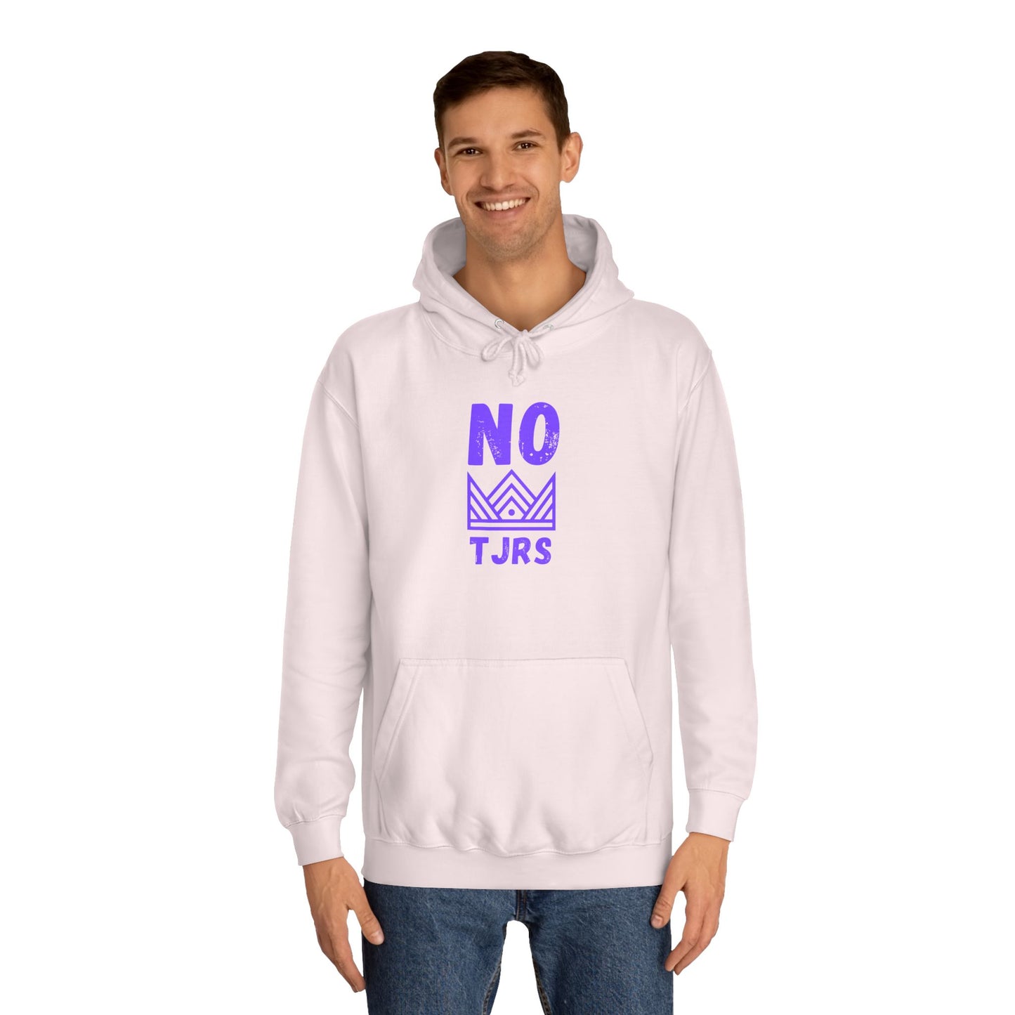 No Kings Purple Crown Unisex College Hoodie