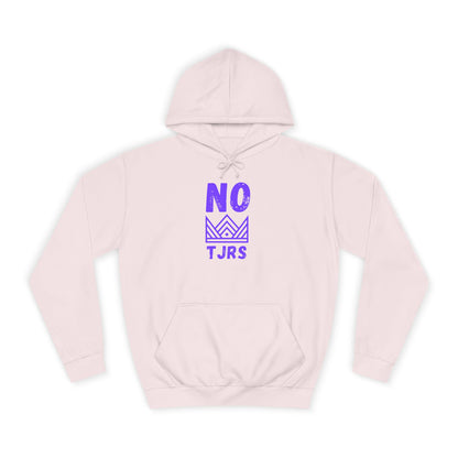 No Kings Purple Crown Unisex College Hoodie