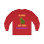 "No Kings, Just Frogs" -- Dark Edition, Unisex Ultra Cotton Long Sleeve Tee