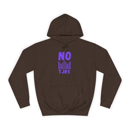 No Kings Purple Crown Unisex College Hoodie