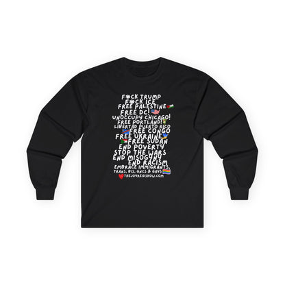Unisex F**k Tr*mp Long Sleeve Tee - Advocate for Change, Protest Apparel, Social Justice Gift, Activism Wear, Graphic Tee
