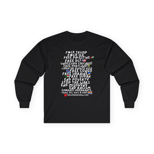 Unisex F**k Tr*mp Long Sleeve Tee - Advocate for Change, Protest Apparel, Social Justice Gift, Activism Wear, Graphic Tee