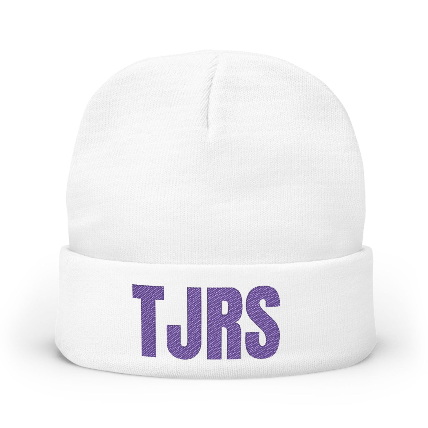 TJRS Embroidered Knit Beanie — Custom Glitter Initials (TJRS)