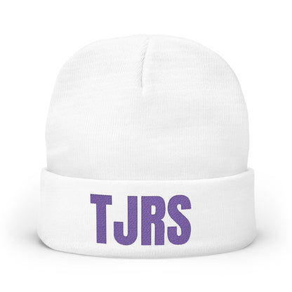 TJRS Embroidered Knit Beanie — Custom Glitter Initials (TJRS)