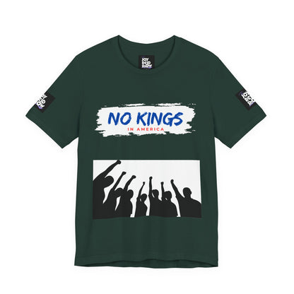 No Kings Tee. Social justice graphic tee in multiple colors.