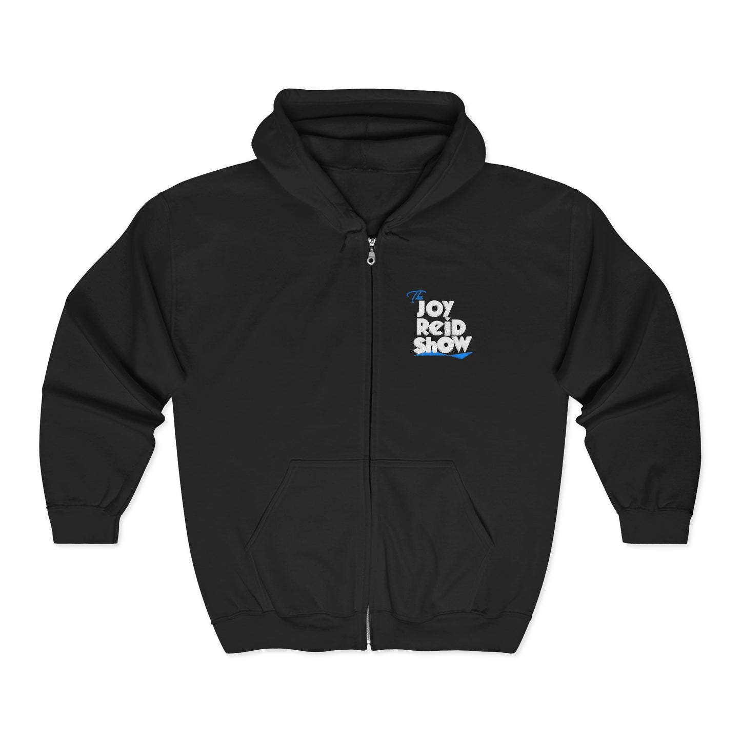 Full Zip Hoodie - 'For the Love' Minimal Chest Logo, Casual Everyday Zip-Up