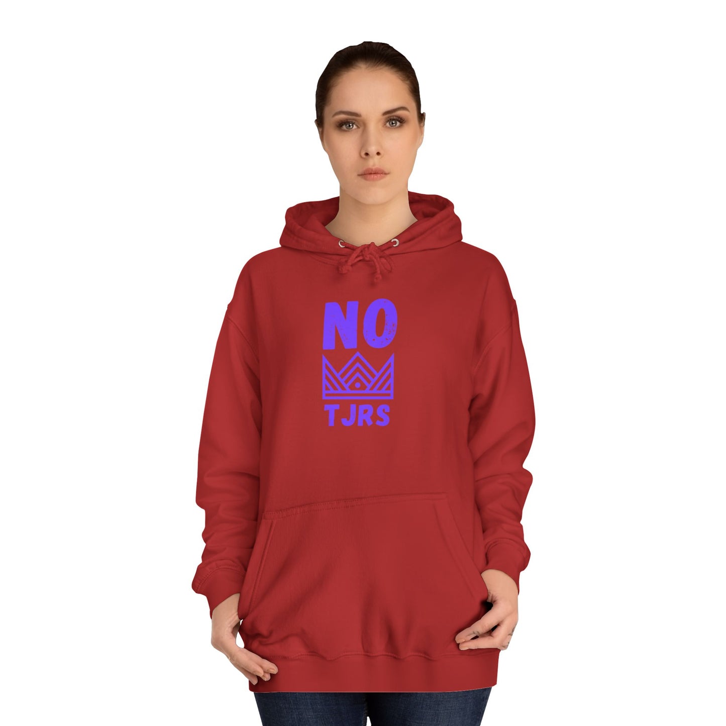 No Kings Purple Crown Unisex College Hoodie