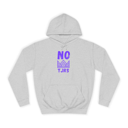 No Kings Purple Crown Unisex College Hoodie