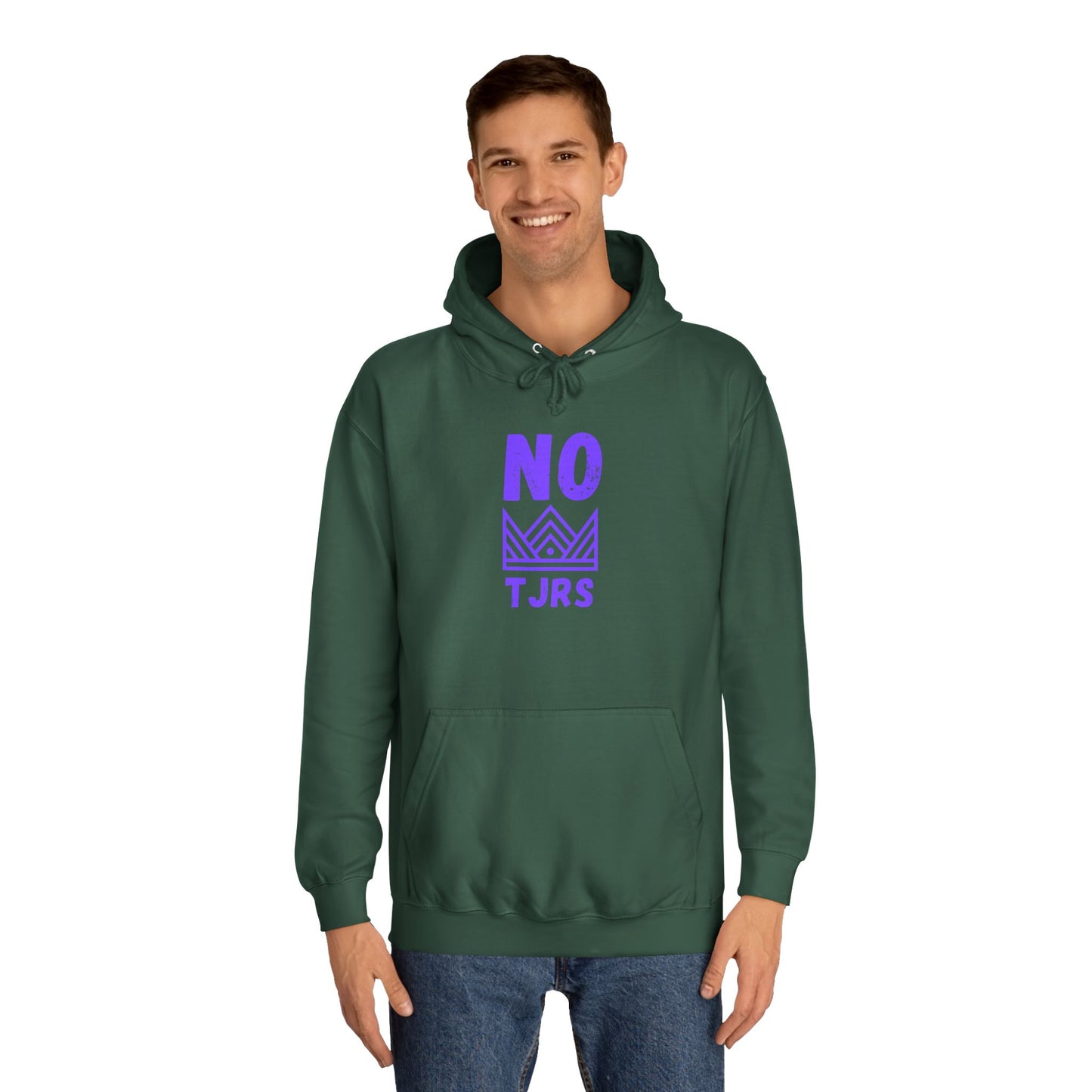 No Kings Purple Crown Unisex College Hoodie