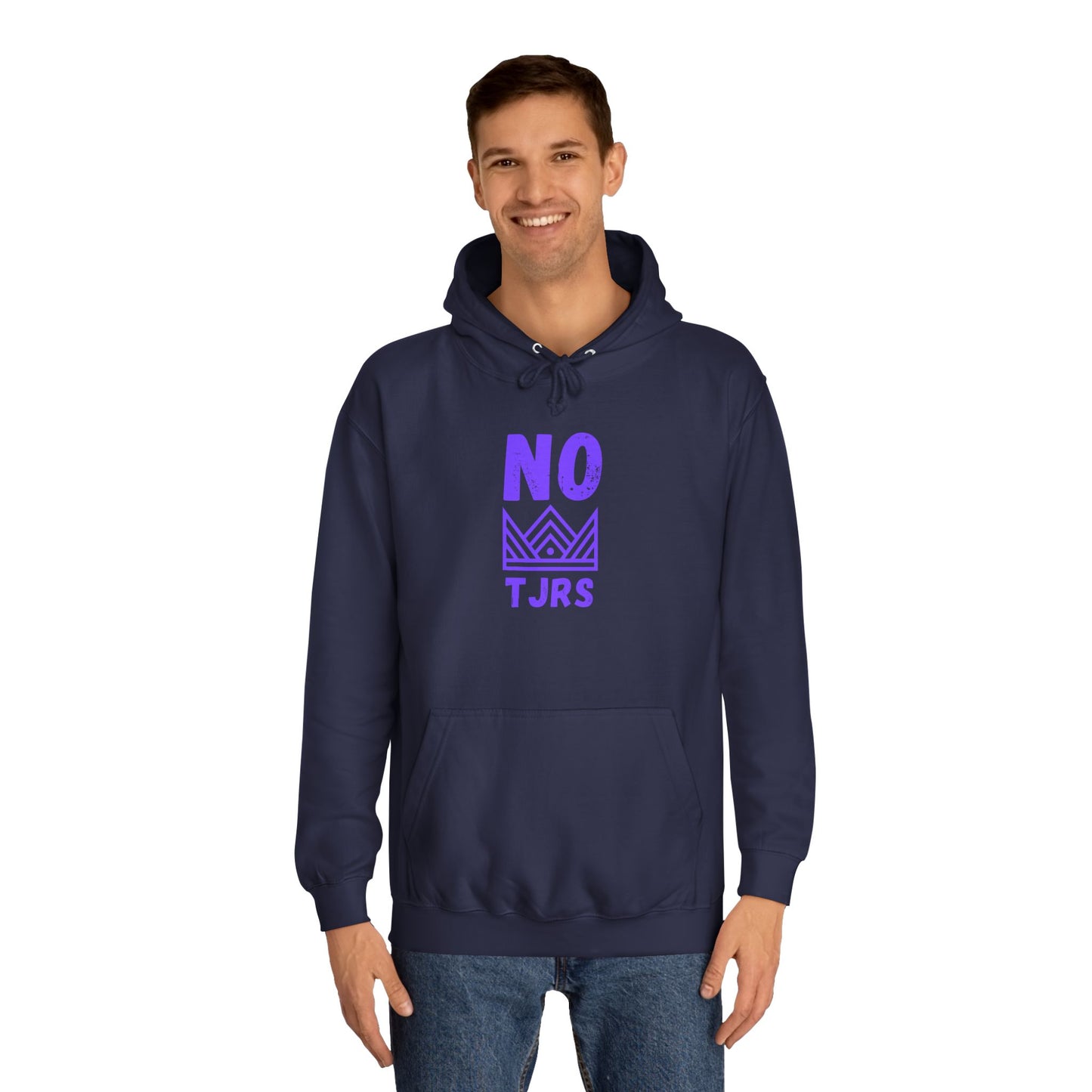 No Kings Purple Crown Unisex College Hoodie