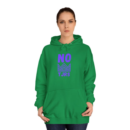 No Kings Purple Crown Unisex College Hoodie