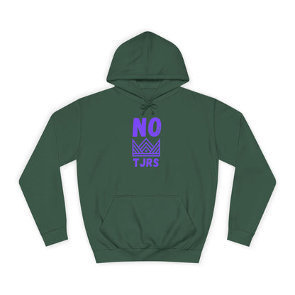 No Kings Purple Crown Unisex College Hoodie