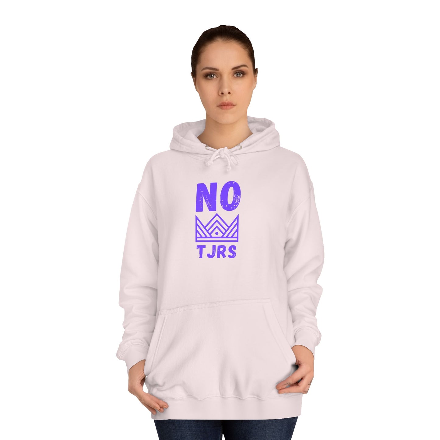 No Kings Purple Crown Unisex College Hoodie