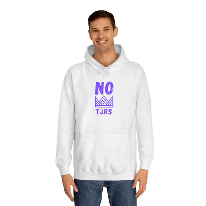 No Kings Purple Crown Unisex College Hoodie