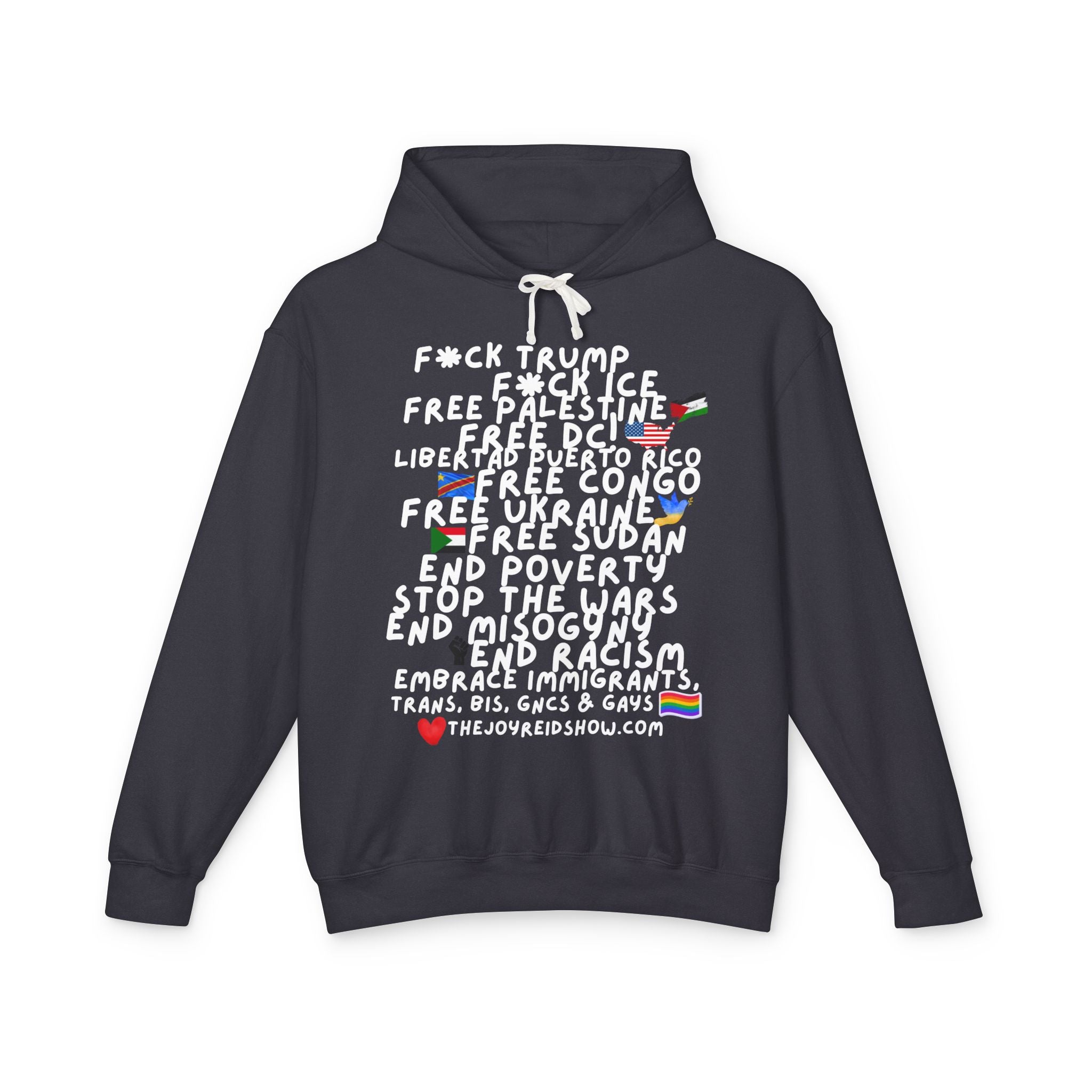TJRS F**k ICE & Tr**p — Protest Slogan Hoodie – Joy's House Merch Shop