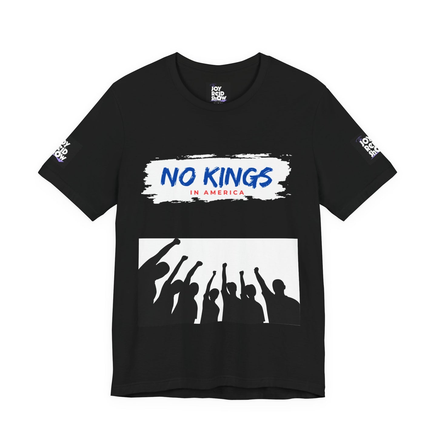 No Kings Tee. Social justice graphic tee in multiple colors.