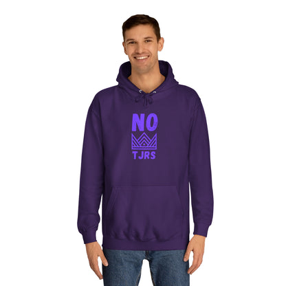 No Kings Purple Crown Unisex College Hoodie