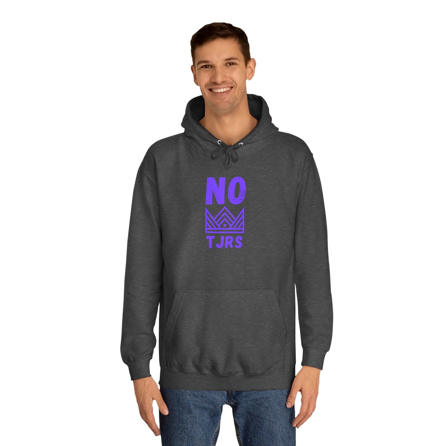No Kings Purple Crown Unisex College Hoodie