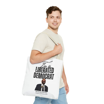 Liberated Democrat Tote Bag - Joy Reid Show AOP, Political Tote, Funny Gift, Statement Bag, Eco-Friendly, Everyday Use