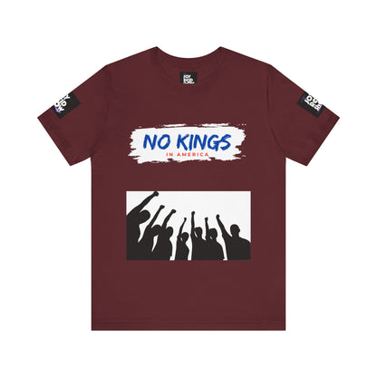 No Kings Tee. Social justice graphic tee in multiple colors.