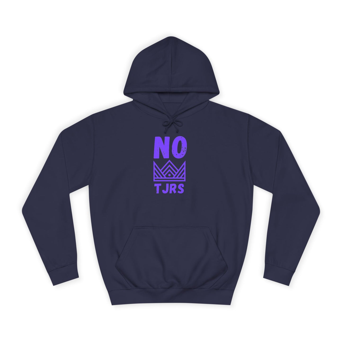 No Kings Purple Crown Unisex College Hoodie