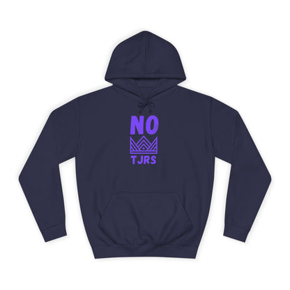 No Kings Purple Crown Unisex College Hoodie