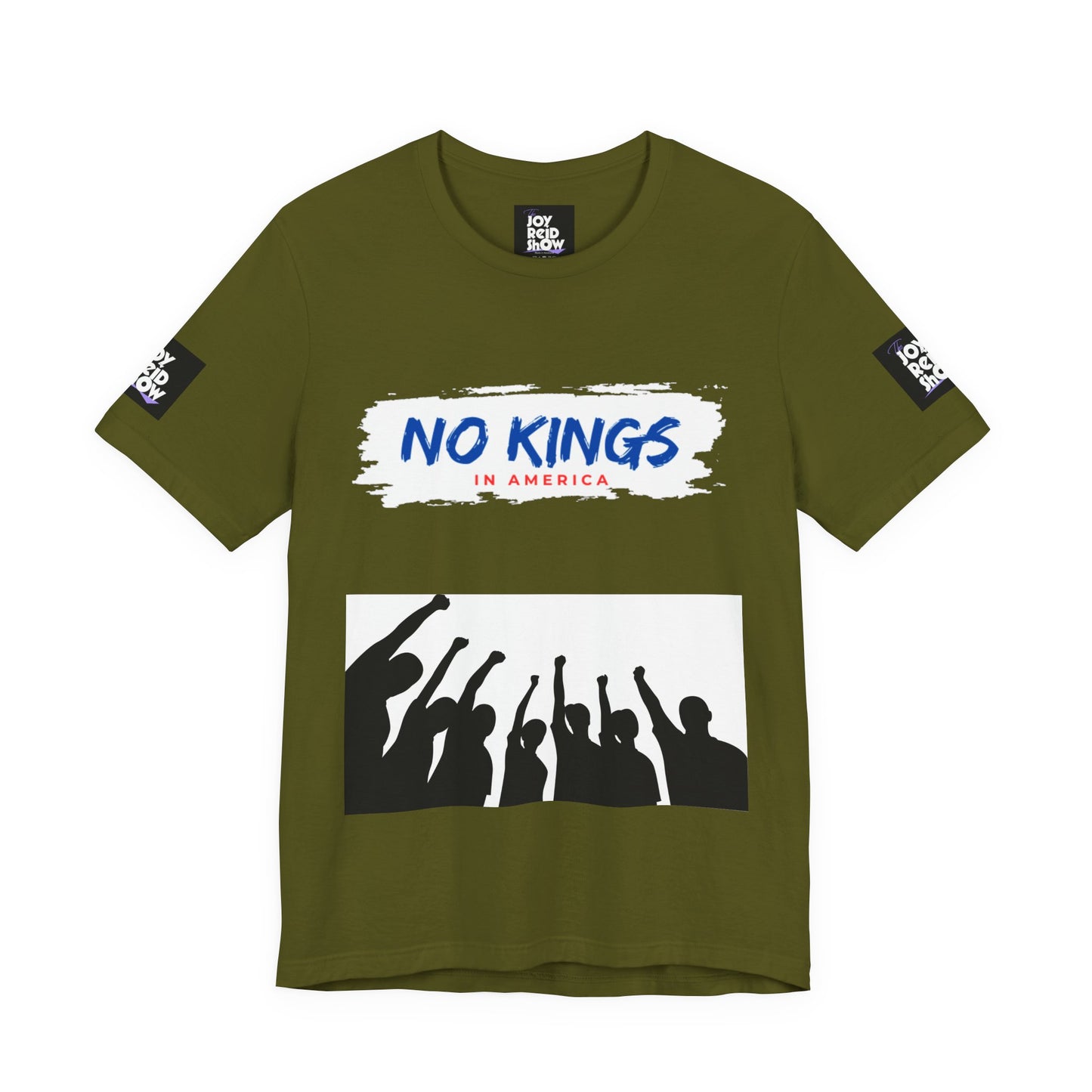 No Kings Tee. Social justice graphic tee in multiple colors.