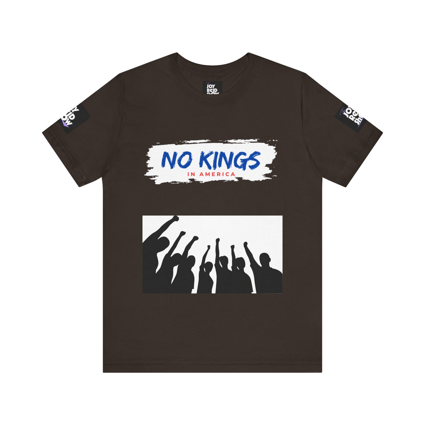 No Kings Tee. Social justice graphic tee in multiple colors.