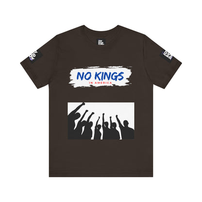 No Kings Tee. Social justice graphic tee in multiple colors.